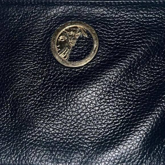 Versace Collection Black Pebbled Leather Wristlet Clutch Bag - Picture 3 of 5